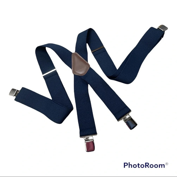 NWOT Carhartt Mens Standard Utility Navy Blue Suspenders - Picture 2 of 10